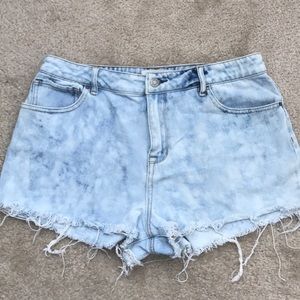 Pacsun High Rise Acid Washed Shorts